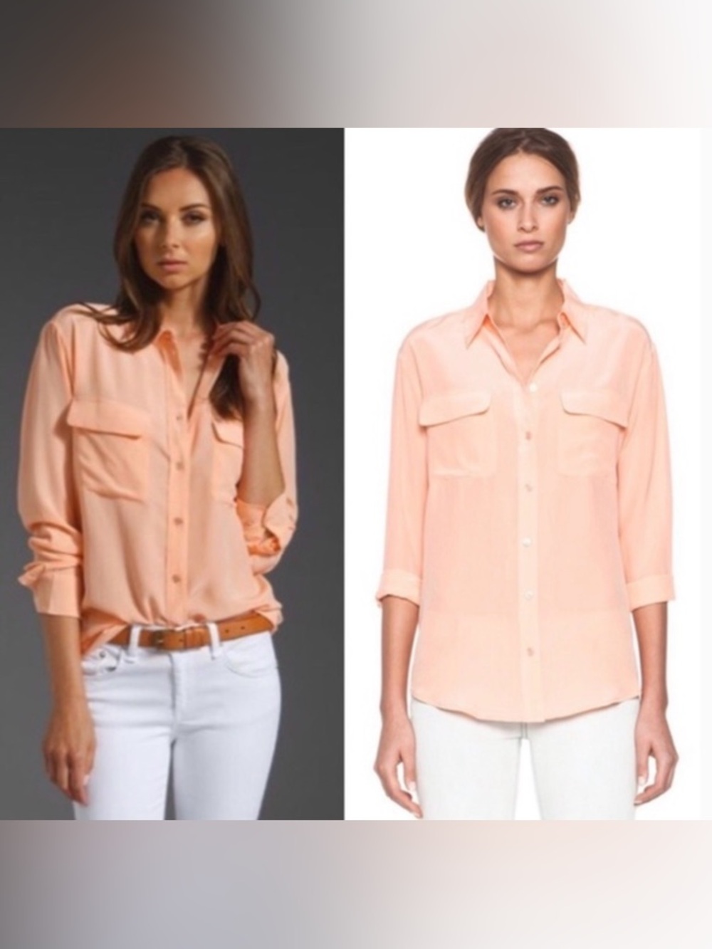 J.Crew 100% Silk Button Down Blouse size 4